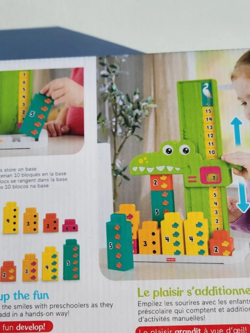 NEW Fisher-Price Alligator Counting Activity with 10 Stacking Blocks Preschool L